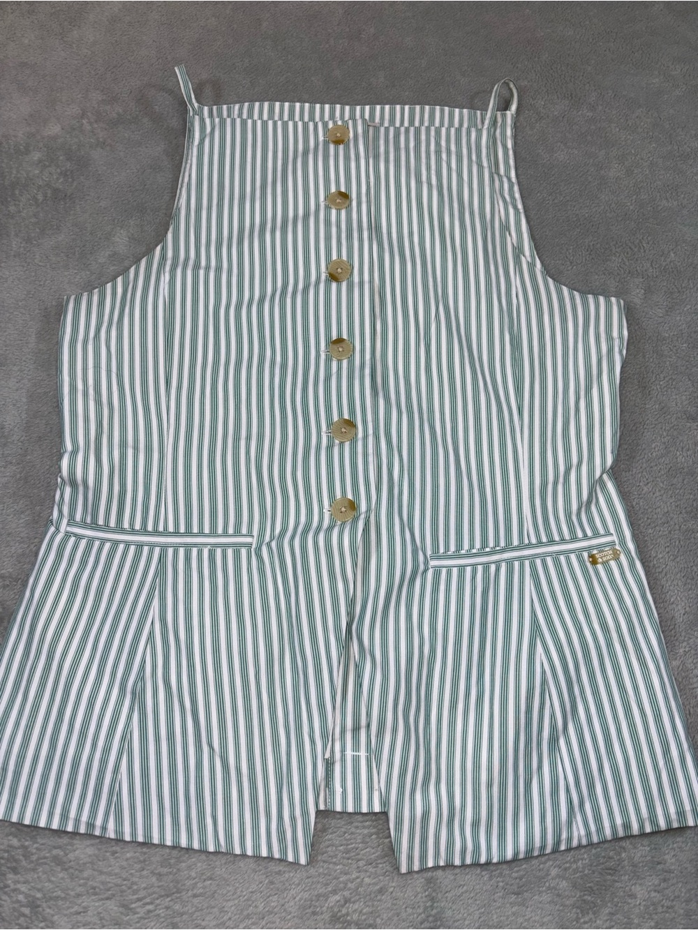 Scotch & Soda Striped Button-Front Halter Vest Top Size Small